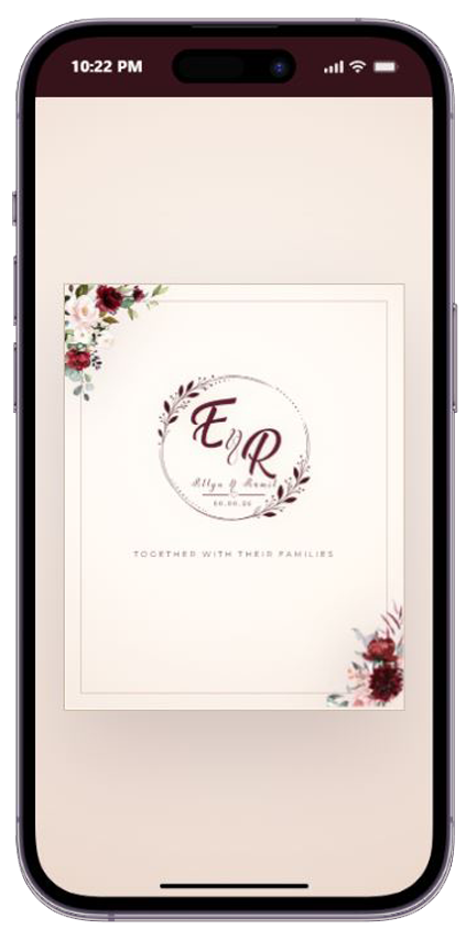 Burgundy Romance digital wedding invitation preview